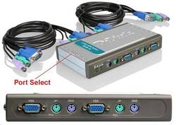 KVM-переключатель D-Link DKVM-4K 4port w/2 Cables DKVM-4K