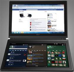 Ноутбук Acer ICONIA-484G64NS 2x 14"HD Touch/i5 480M 2.66/4096/640//WiFi/Cam/Int/W7HP