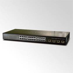 WEB/SMART управляемый гигабитный 24-портовый коммутатор PLANET с 4 портами SFP GSW-2404SF
