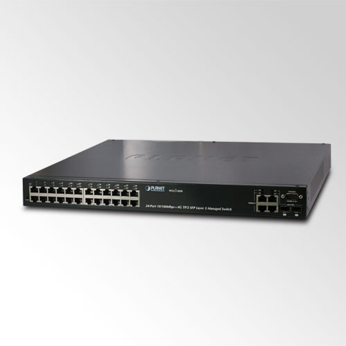 WGS3-2820 24 порта 10/100Mbps + 4 порта GigabitEthernet / 2 порта mini-GBIC SFP Коммутатор Fast Ethe
