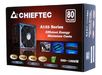 APS-1000C Блок питания CHIEFTEC RETAIL A-135 APS-1000C,14cm fan,a/PFC,24+8,6xPeripheral,6xSATA,6xPCIe,modular