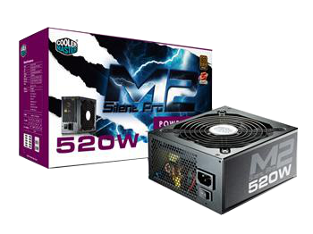 RS520-SPM2E3-EU Блок питания Cooler Master Silent Pro M2,520Вт, активный PFC,135мм fan,80+ Bronze,модульный