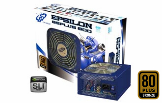 EPSILON_85PLUS_600 Блок питания FSP RETAIL Epsilon 600 85+,12cm fan, a/PFC,24+8+4,2xPCI-E,6xSATA,powercord
