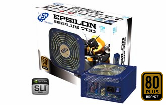 EPSILON_85PLUS_700 Блок питания FSP RETAIL Epsilon 700 85+,12cm fan, a/PFC,24+8+4,2xPCI-E,6xSATA,powercord