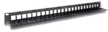 632791 Патч-панель Legrand RJ45, 19", 1U, UTP, 24 порта с пластиковым органайзером, наборная, LINKEO 632791