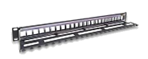 632792 Патч-панель Legrand, RJ45, 19", 1U, UTP, 24 порта с металлическим органайзером и цветной маркировкой LINKEO 632792