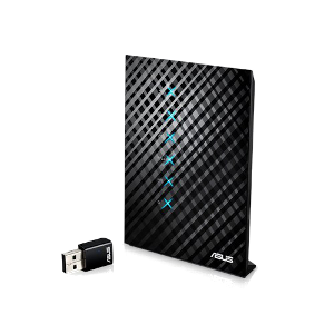 Интернет-шлюз ASUS RT-AC52U 802.11ac AC750 c WiFi USB-адаптером в комплекте