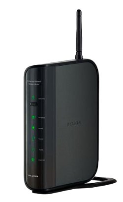 F6D4630ED4A  ADSL-Модем-Роутер BELKIN (Cерия N150) 802.11n 150Mbit 4port