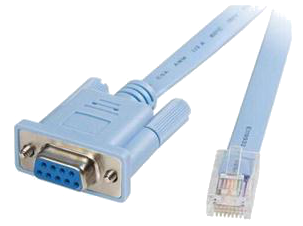 CAB-CONSOLE-RJ45  Кабель Cisco Console Cable 6ft with RJ45 and DB9F