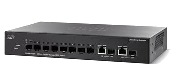 SG300-10SFP-K9-EU Коммутатор Cisco SB SG 300-10 10-port Gigabit Managed SFP Switch (8 SFP + 2 Combo)