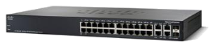 SRW224G4-K9-EU Коммутатор Cisco SB SF300-24 24-port 10/100 Managed Switch with Gigabit Uplinks