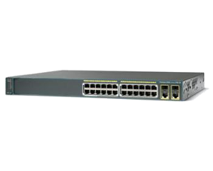 WS-C2960-24PC-L Коммутатор Cisco Catalyst 2960 24 10/100 PoE + 2 T/SFP LAN Base Image
