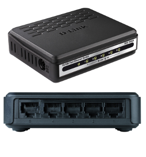 DES-1005A Коммутатор D-Link DES-1005A 5port 10/ 100BaseTX, compact case