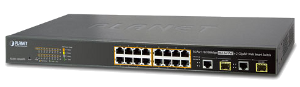 PLANET FGSW-1816HPS 16-портовый Web Smart коммутатор Planet  10/100TX 802.3at PoE + 2-Port Gigabit TP/SFP Combo