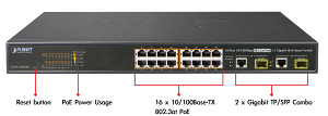передняя панель PLANET FGSW-1816HPS