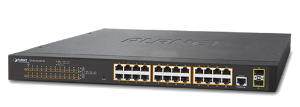 Управляемый Коммутатор с PoE+ GS-4210-24P2S IPv4, 24-Port Managed 802.3at POE+ Gigabit Ethernet Switch + 2-Port 100/1000X SFP (300W)