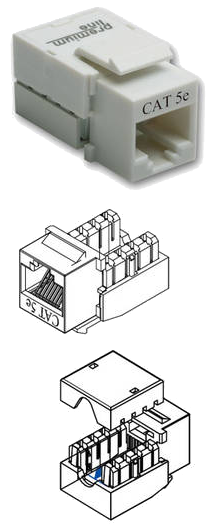 105311010 Модуль Keystone RJ-45 кат 5е узкий UTP неэкранированный 90