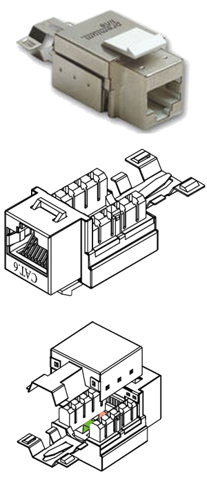 106211010 Модуль Keystone RJ-45 кат 6 STP экранированный 90