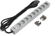 WZ-LZ30-09-SU-000C Розеточный блок ZPAS 9D Shuko без выключателя