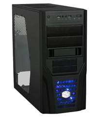 RC-431K-KWN1 Корпус Cooler Master Elite 431,прозрачная боковая стенка,нижнее расположение БП,без БП,