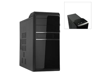 KS-059_FX-400C Корпус Foxconn KS-059 с БП Foxconn FX-400C (400W,24+4pin,2xPeripheral,2xSATA) mATX