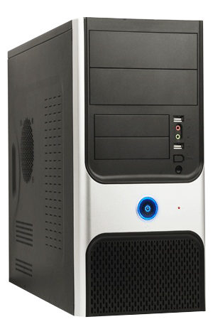 KS-065_FX-400C Корпус Foxconn KS-065 с БП Foxconn FX-400C (400W,24+4pin,2xPeripheral,2xSATA) mATX